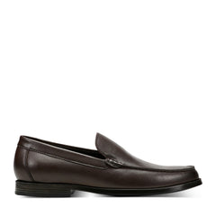 Men Rockport Whitley Loafers Dark Brown Leather
