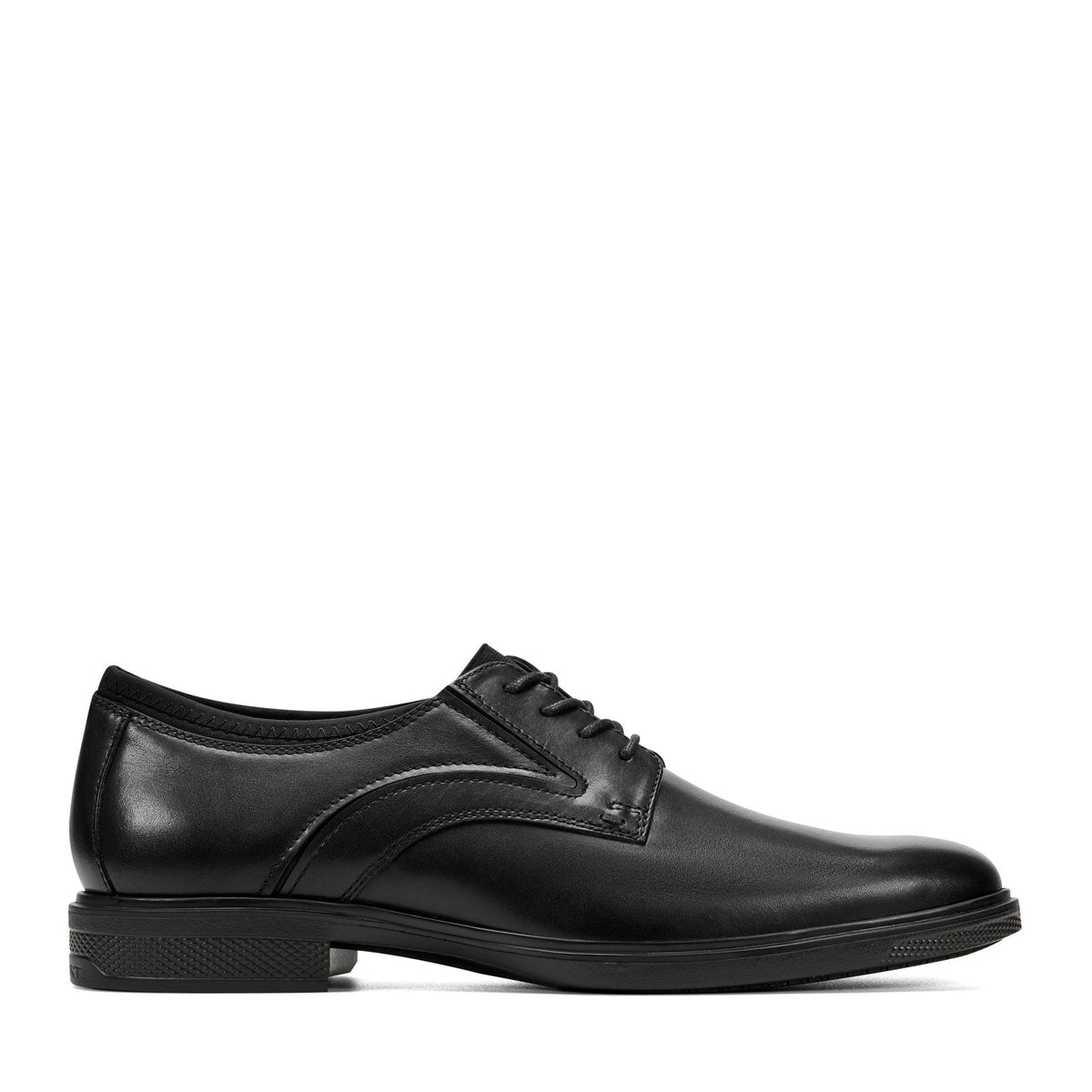 Men Rockport Keelan Dress Plain Toe Lace-up Oxfords Black Leather