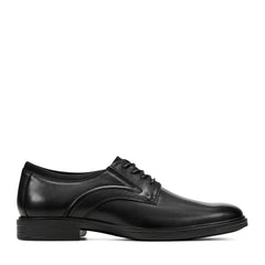 Men Rockport Keelan Dress Plain Toe Lace-up Oxfords Black Leather