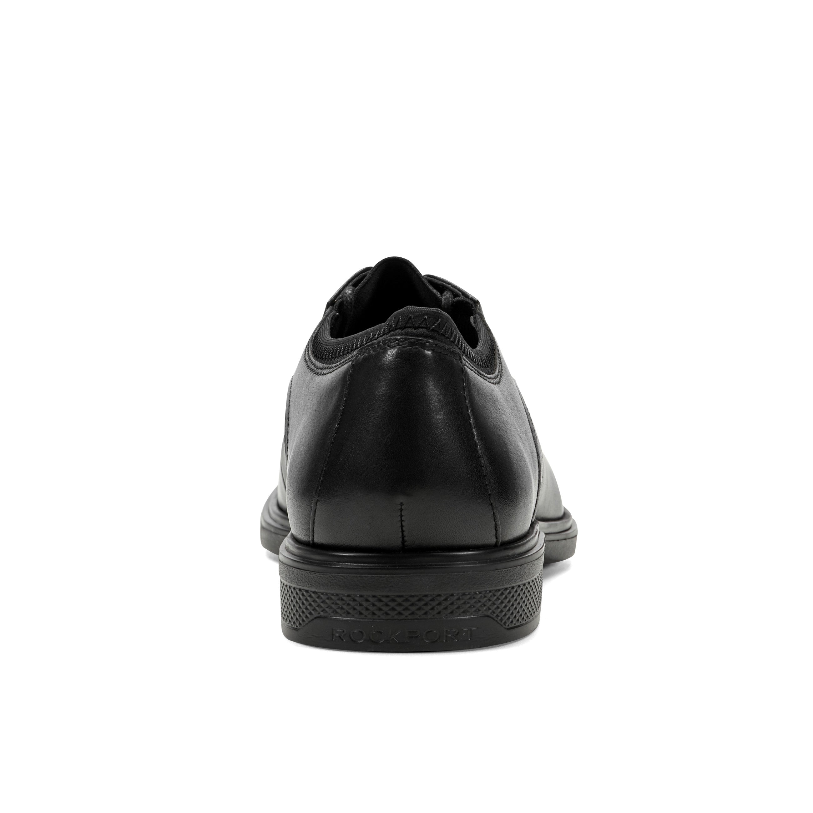 Men Rockport Keelan Dress Plain Toe Lace-up Oxfords Black Leather