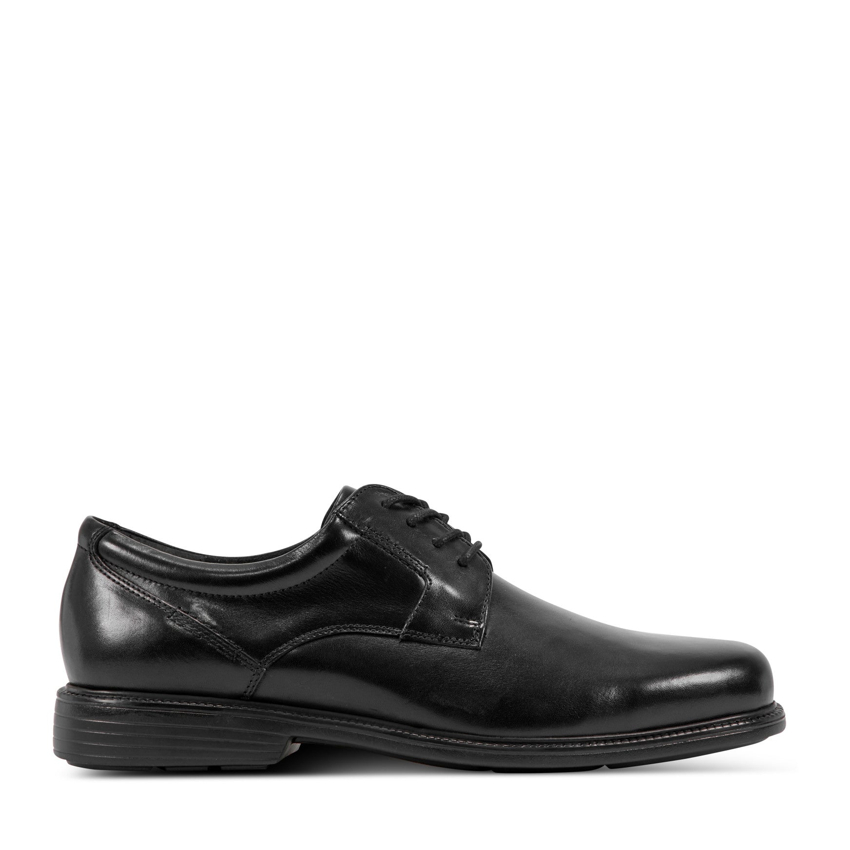 Men Rockport Charles Road Plain Toe Oxford Black Leather