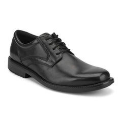 Men Rockport Style Leader 2 Plain Toe Oxford Black Leather