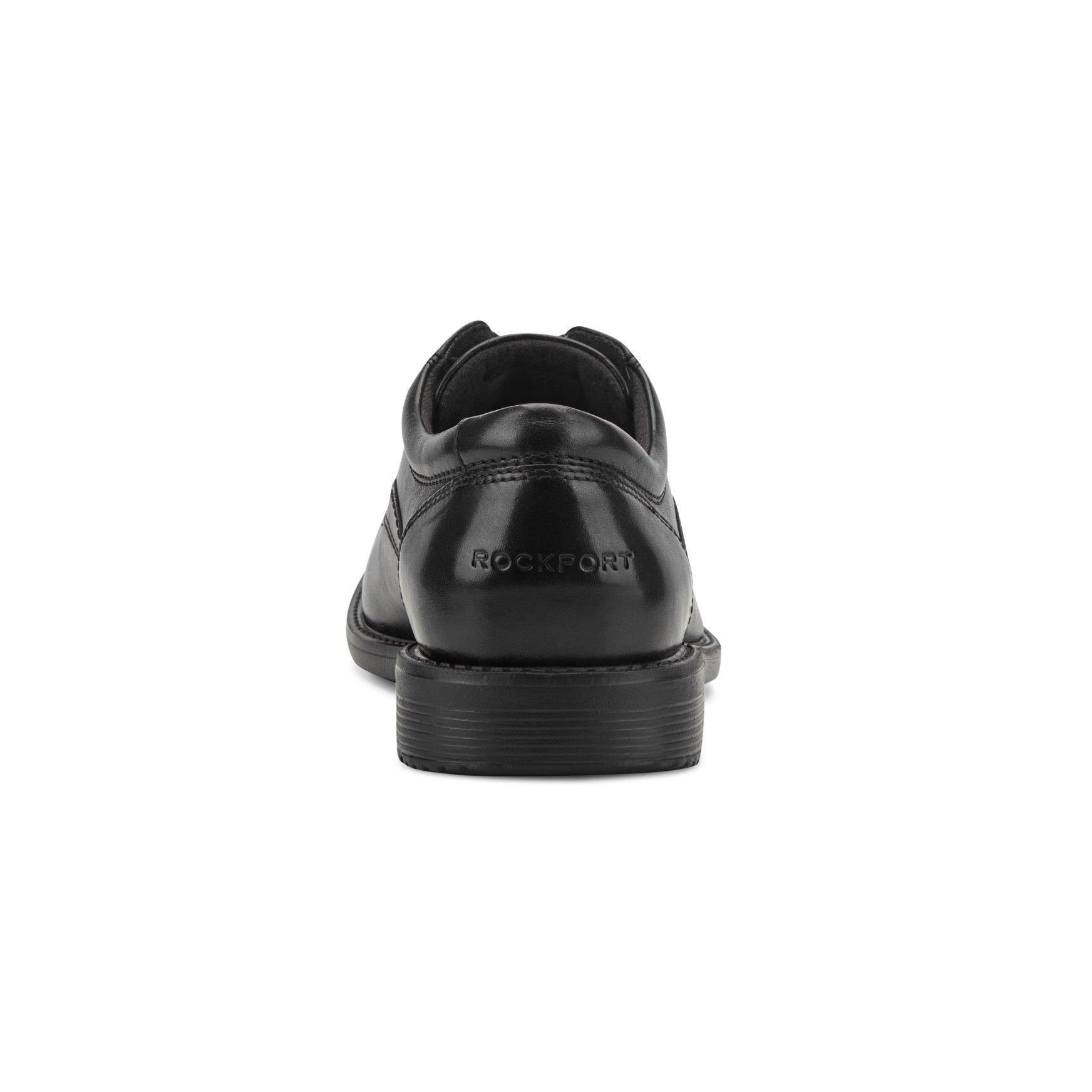 Men Rockport Style Leader 2 Plain Toe Oxford Black Leather