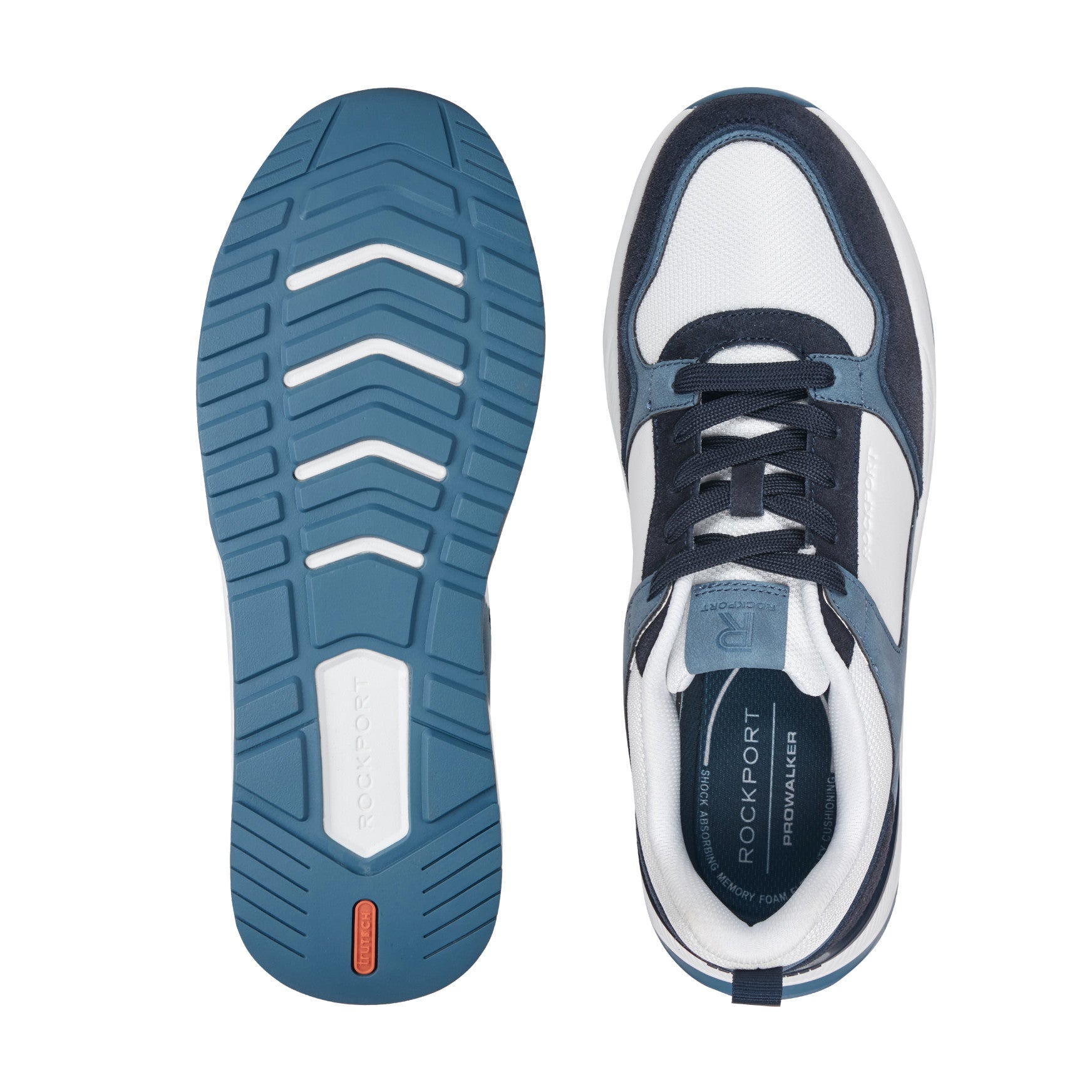 Men Rockport ProWalker Norris Casual Sneakers Blue Multi Suede