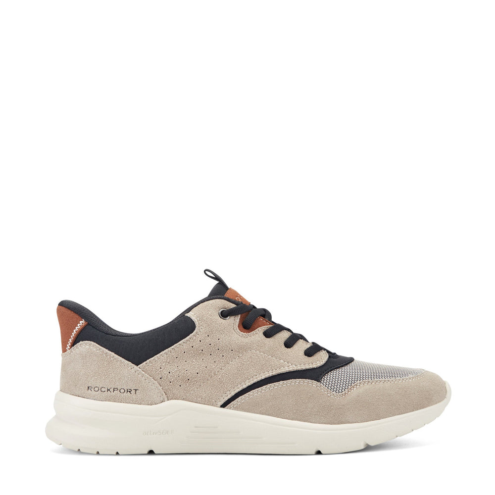 Men Rockport Shawn Step Activated Casual Lace-up Sneakers Taupe Suede
