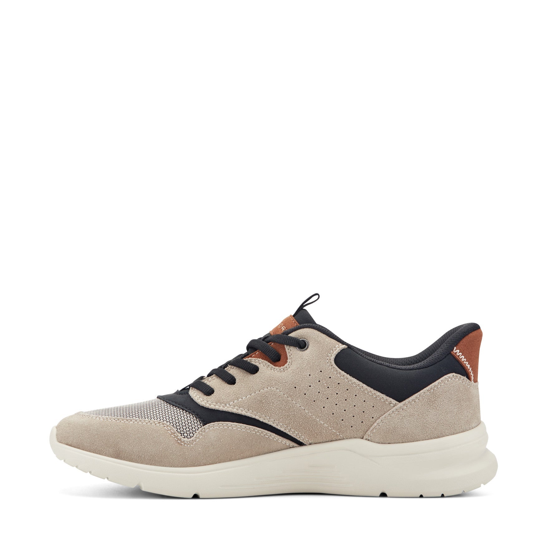 Men Rockport Shawn Step Activated Casual Lace-up Sneakers Taupe Suede