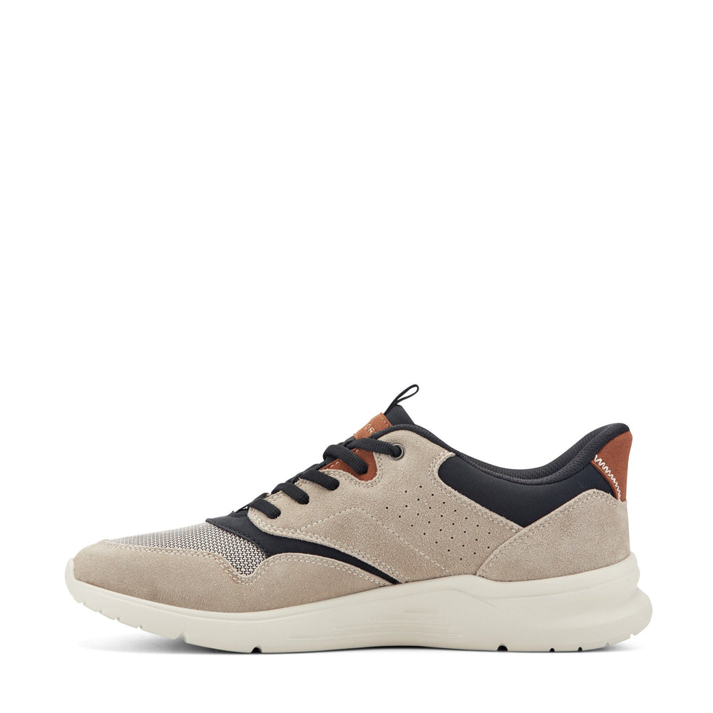 Men Rockport Shawn Step Activated Casual Lace-up Sneakers Taupe Suede