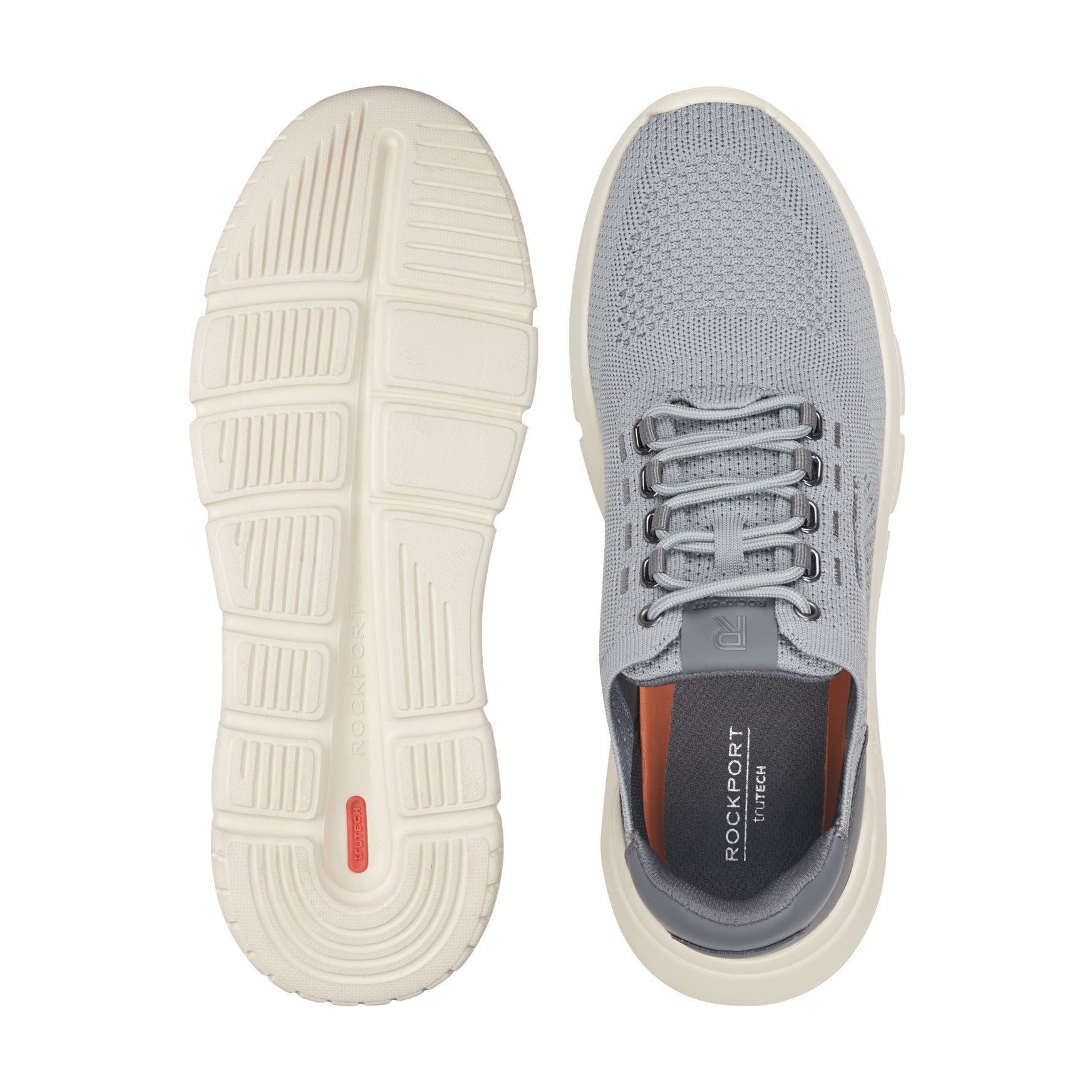 Men Rockport Jaimson Lace-up Casual Sneakers Light Gray