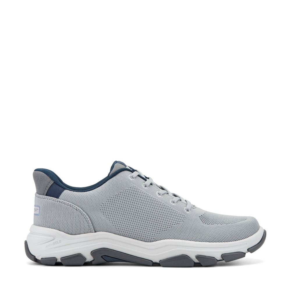 Men Rockport Rafferty Step Activated Lace-up Casual Sneakers Medium Gray
