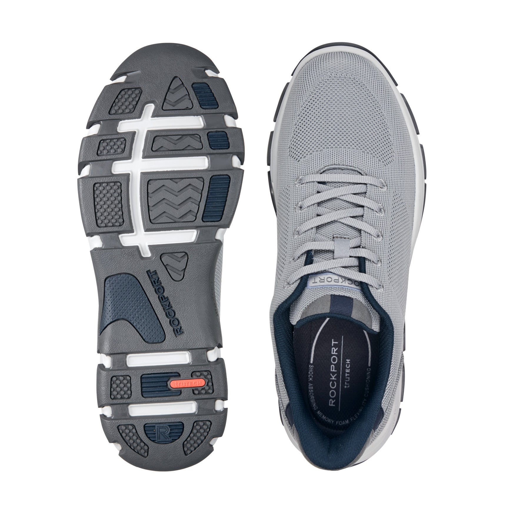 Men Rockport Rafferty Step Activated Lace-up Casual Sneakers Medium Gray