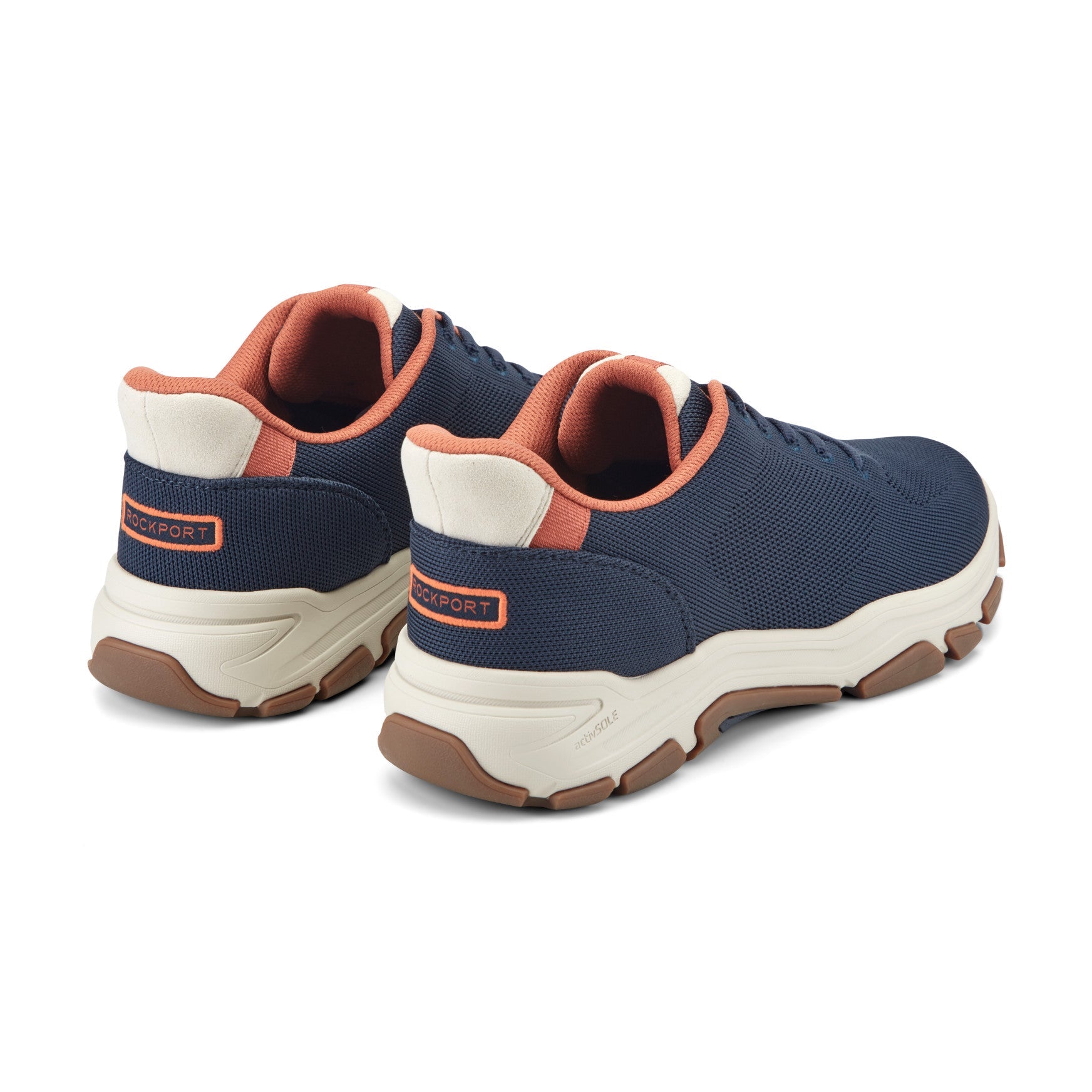 Men Rockport Rafferty Step Activated Lace-up Casual Sneakers Dark Blue