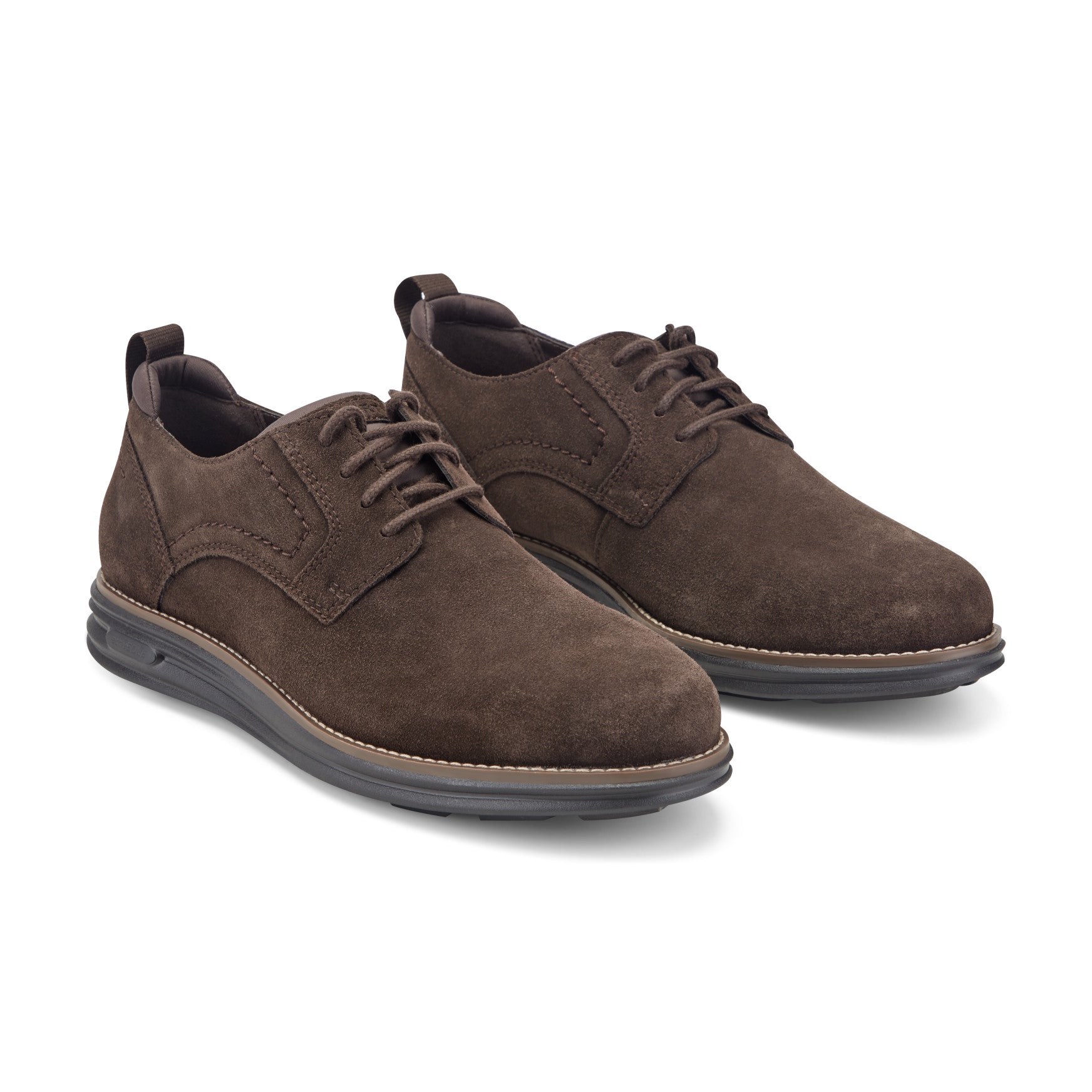 Men Rockport Canton Casual Lace-up Oxford Dark Brown Suede