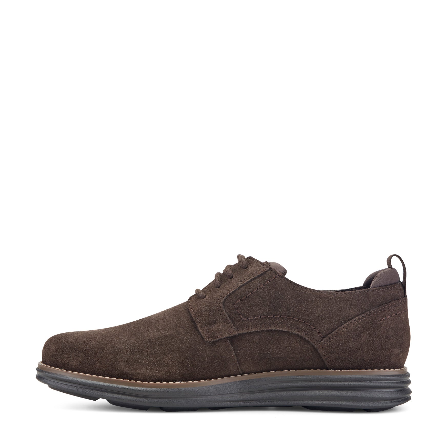 Men Rockport Canton Casual Lace-up Oxford Dark Brown Suede