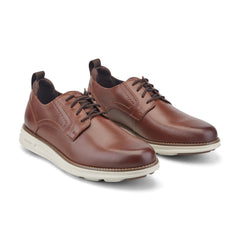 Men Rockport Canton Casual Lace-up Oxford Dark Natural Leather