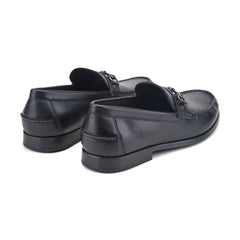 Men Rockport Whit Classic Bit Loafers Black Polished Leather