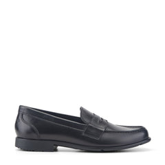 Men Rockport Classic Penny Loafers Black Leather