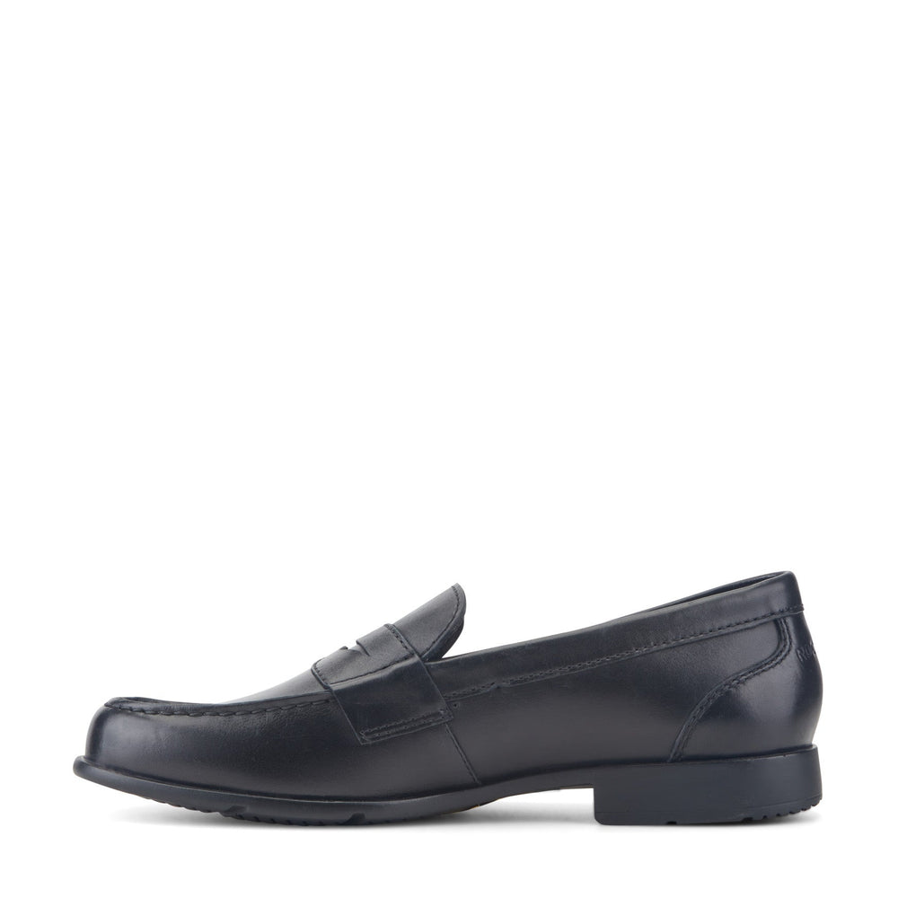 Men Rockport Classic Penny Loafers Black Leather