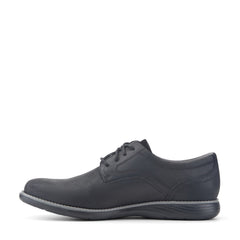 Men Rockport Garett Plain Toe Oxford Black Leather