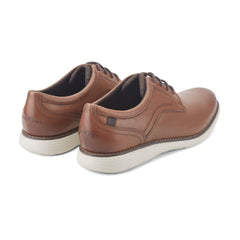 Men Rockport Garett Plain Toe Oxford Cognac Leather