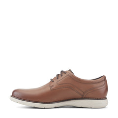 Men Rockport Garett Plain Toe Oxford Cognac Leather