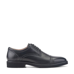 Men Rockport Findlay Dress Lace-up Almond Toe Oxfords Black Leather