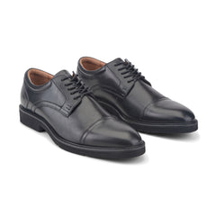 Men Rockport Findlay Dress Lace-up Almond Toe Oxfords Black Leather