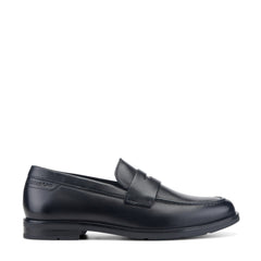 Men Rockport Sutton Penny Loafers Black Leather