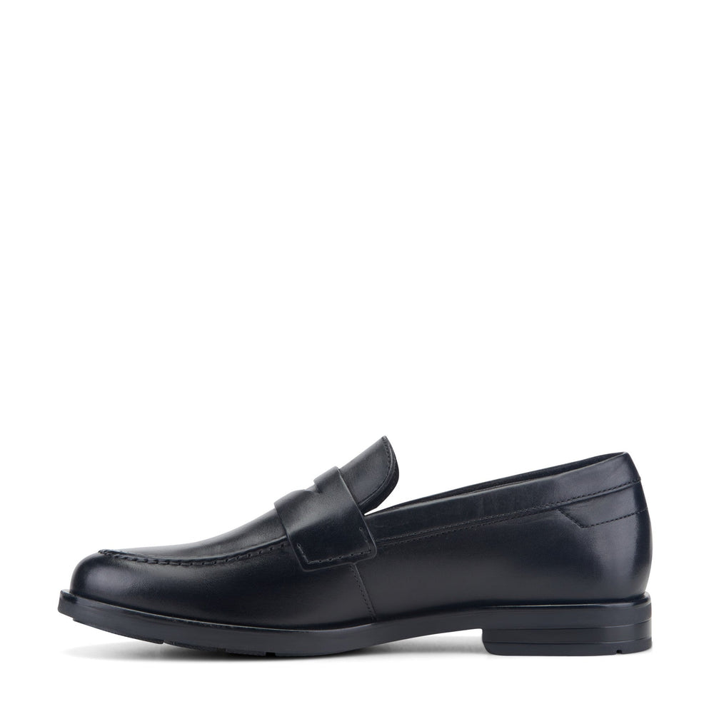 Men Rockport Sutton Penny Loafers Black Leather