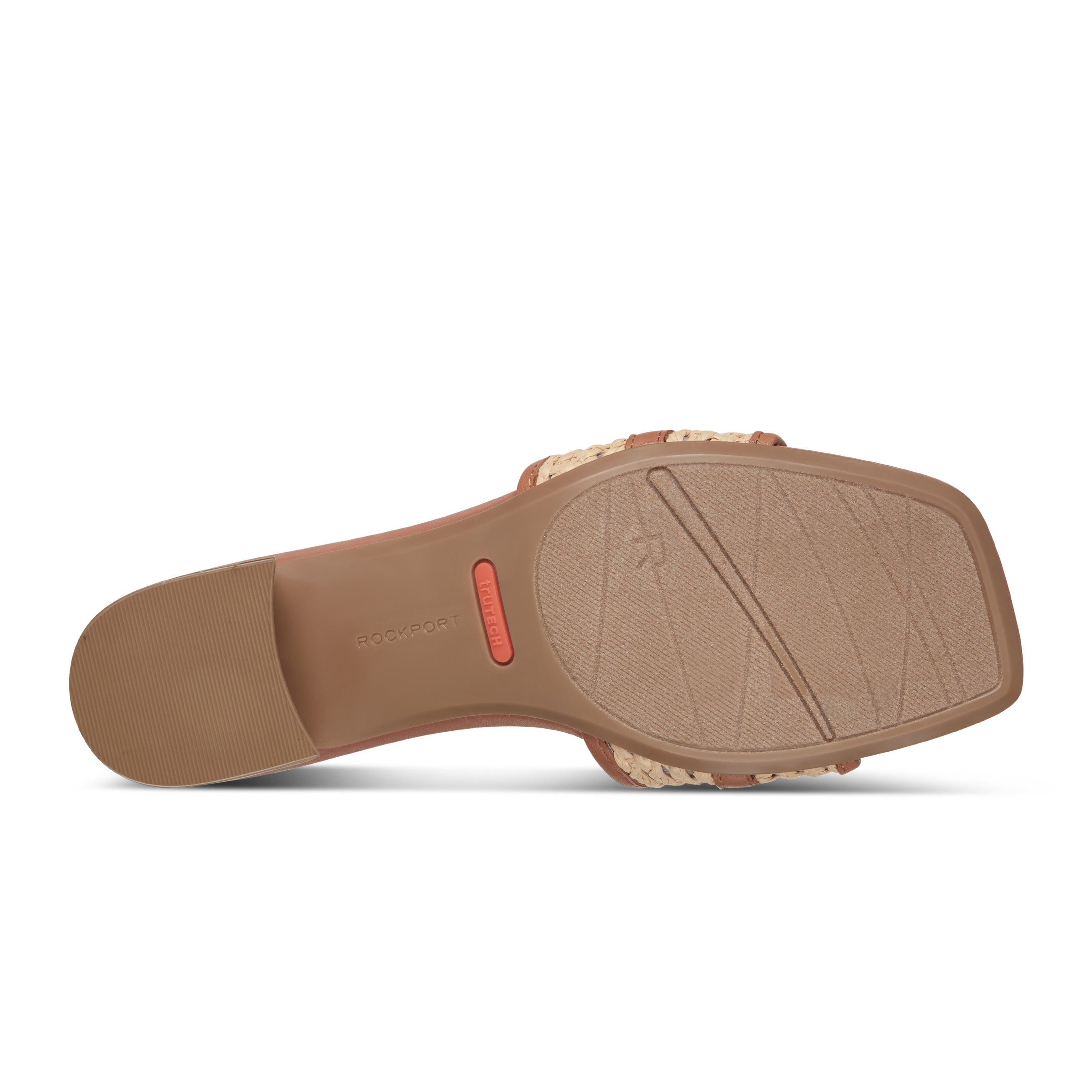 Women Rockport Clarice Slip-On Sandals Light Natural Leather