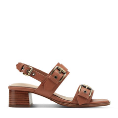 Women Rockport Halena Slingback Dress Sandals Light Natural Leather