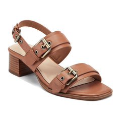 Women Rockport Halena Slingback Dress Sandals Light Natural Leather