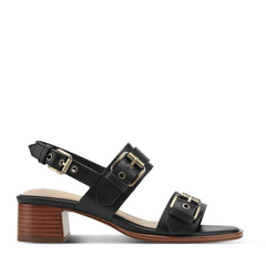 Women Rockport Halena Slingback Dress Sandals Black Leather
