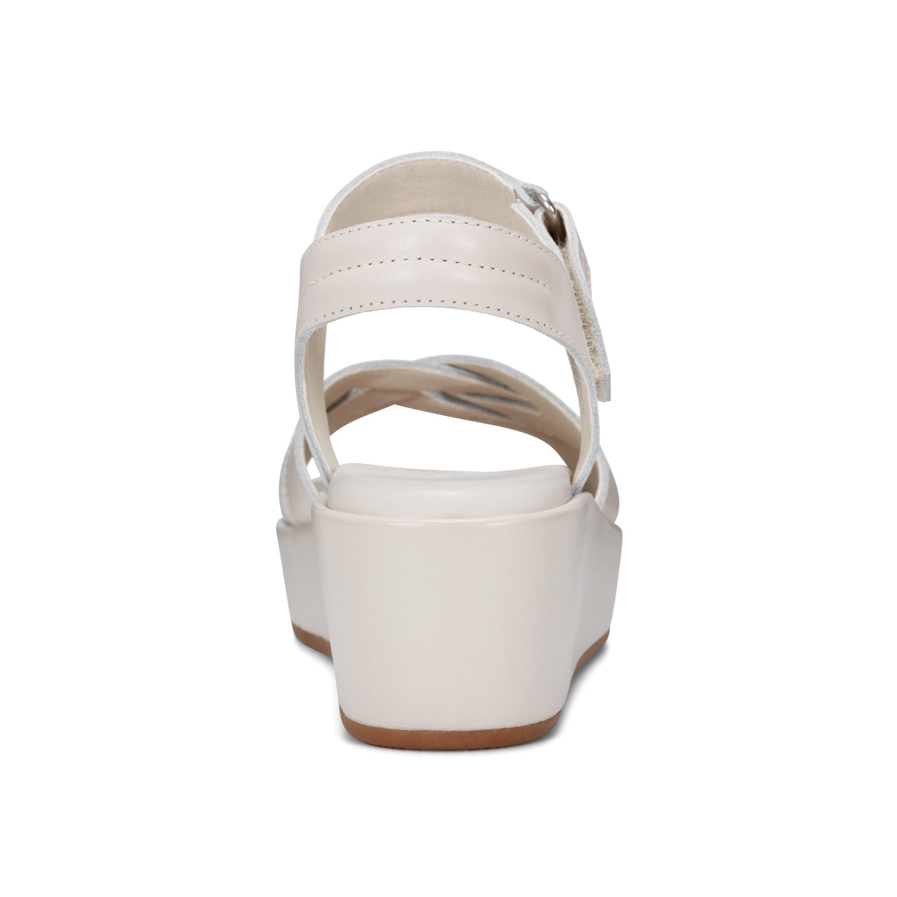 Women Rockport Amira Strappy Open Toe Casual Wedge Sandals Ivory