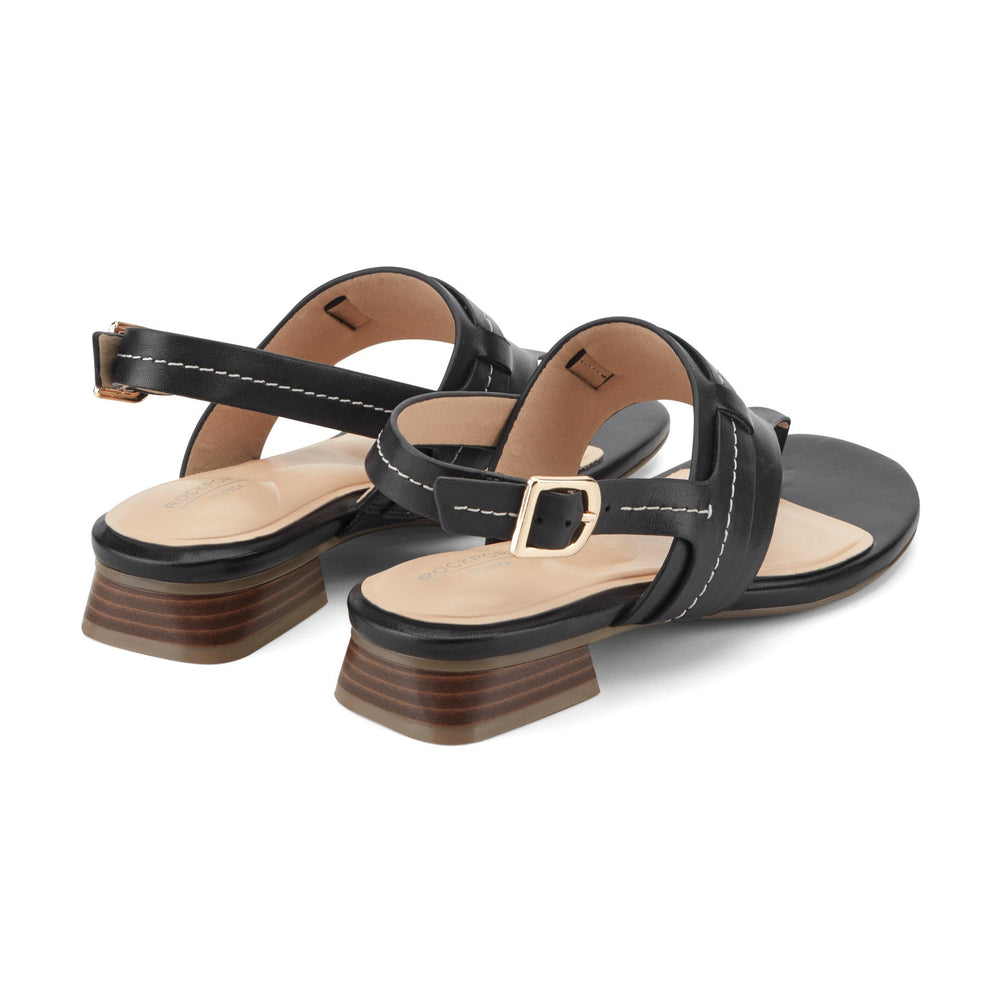 Women Rockport Ofera Slingback Sandals Black Leather