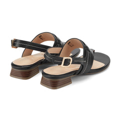 Women Rockport Ofera Slingback Sandals Black Leather