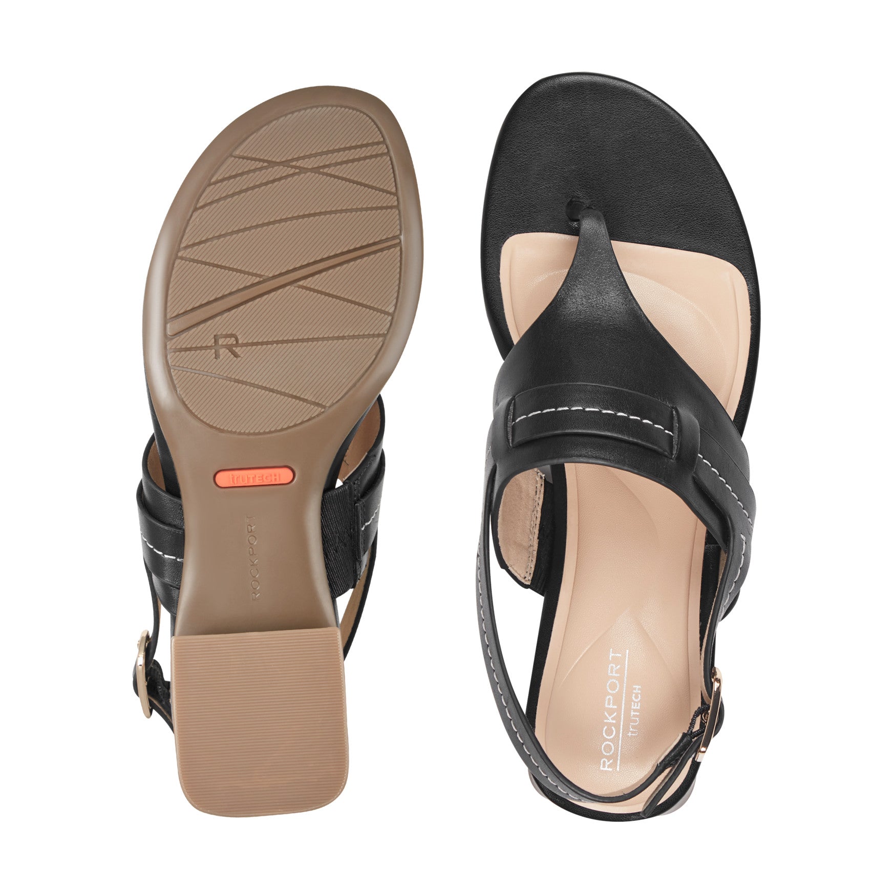 Women Rockport Ofera Slingback Sandals Black Leather