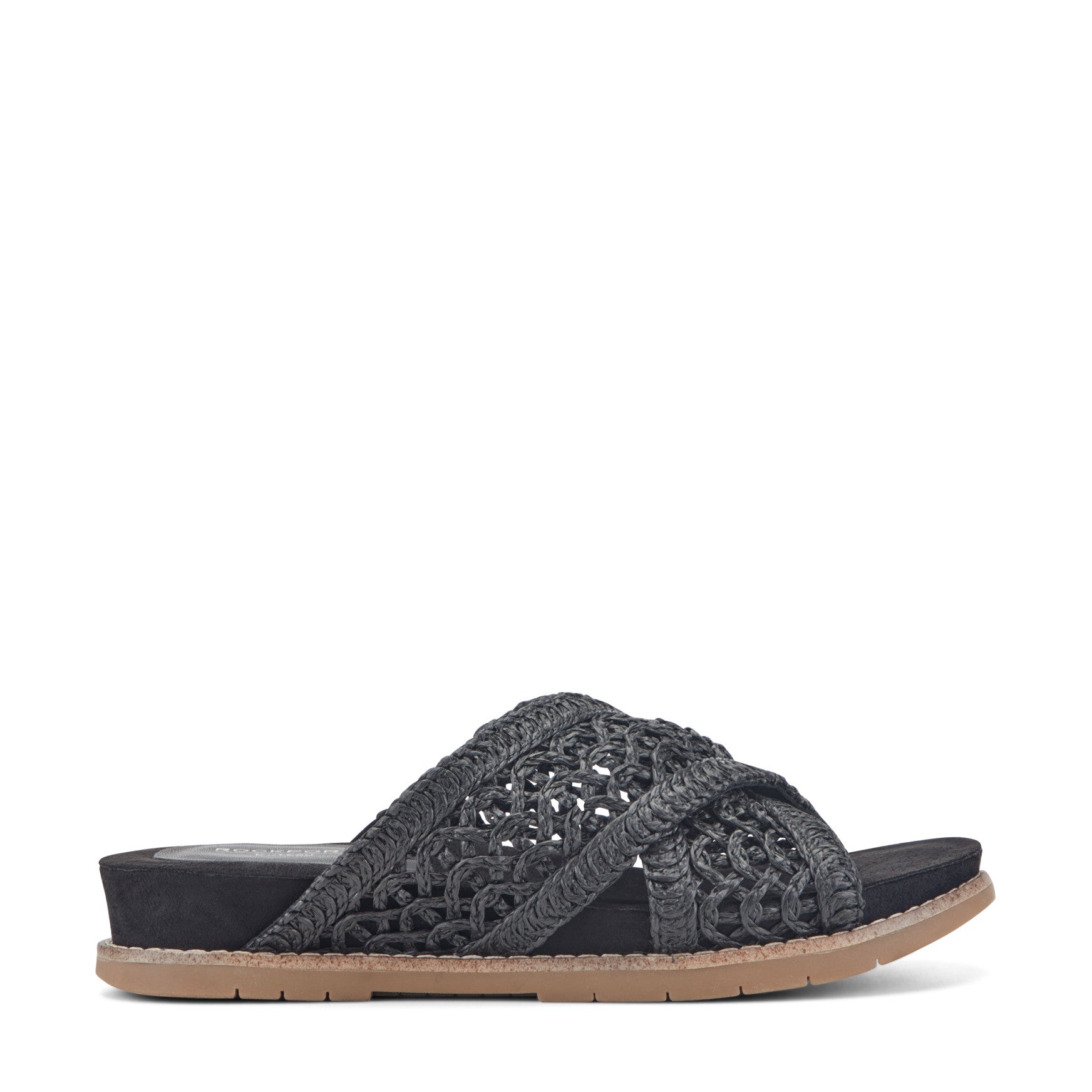 Women Rockport Zora Open Toe Slip-on Flat Casual Sandals Black
