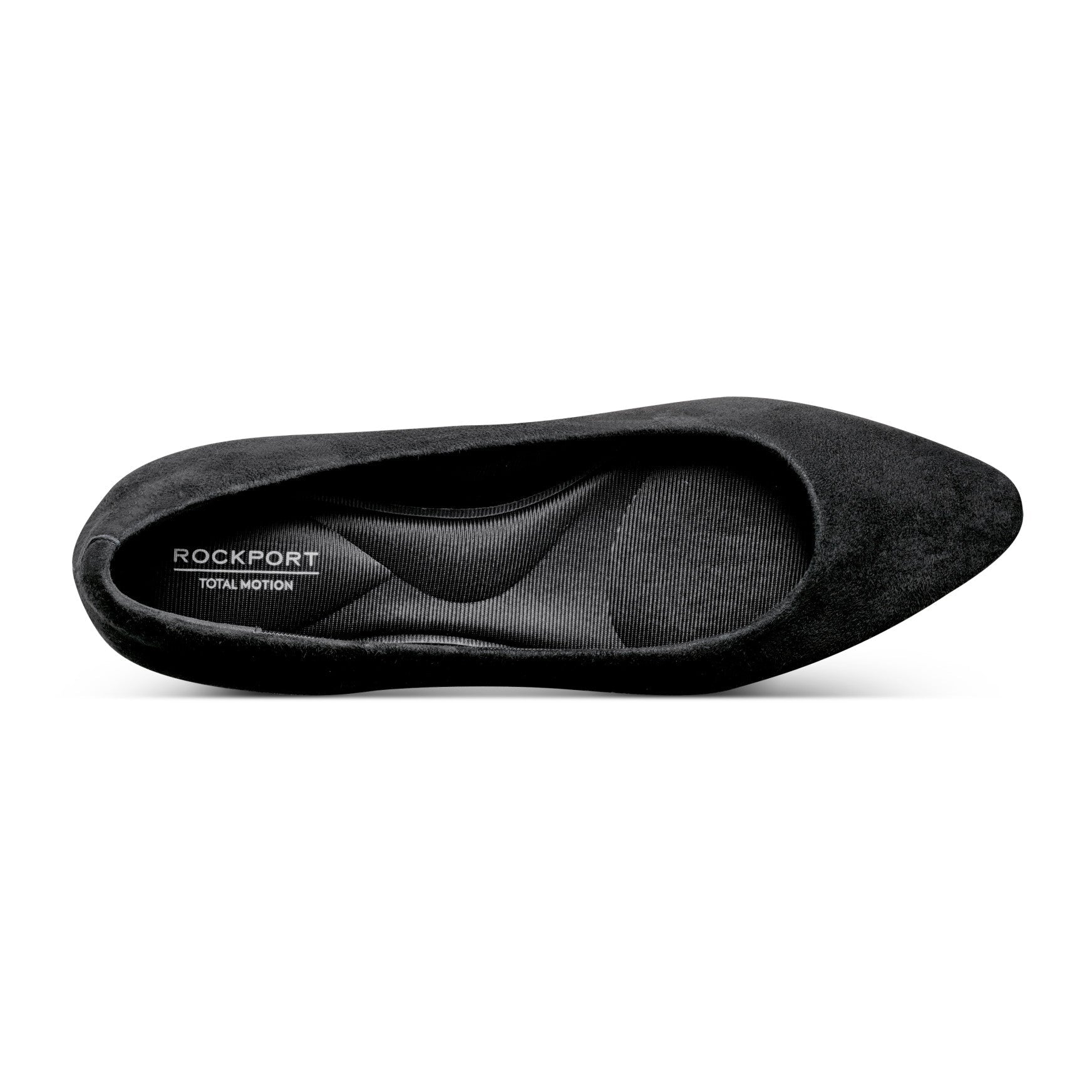 Women Rockport Tessa Total Motion Pointy Toe Dress Flats Black Suede