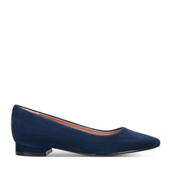 Women Rockport Tessa Total Motion Pointy Toe Dress Flats Dark Blue Suede