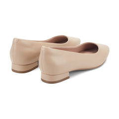 Women Rockport Tessa Total Motion Pointy Toe Dress Flats Light Natural Leather