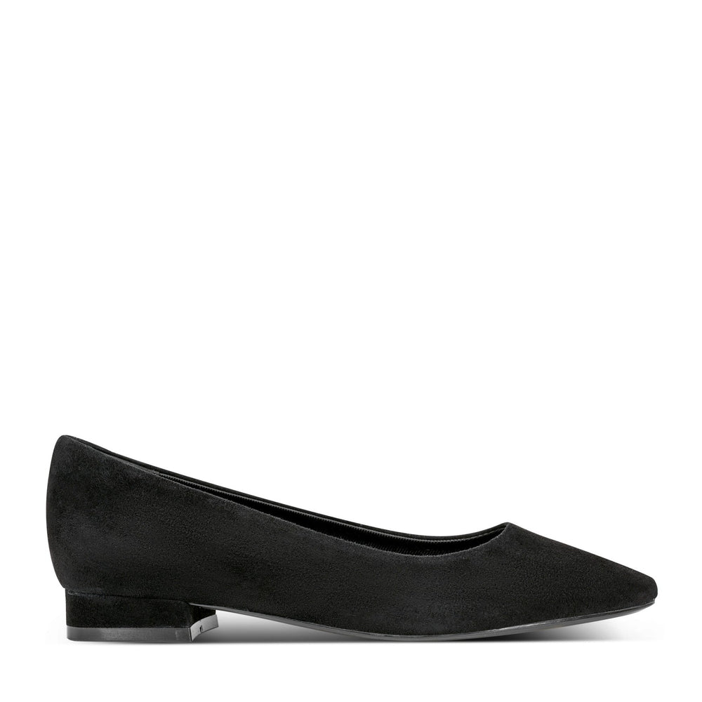 Women Rockport Tessa Total Motion Pointy Toe Dress Flats Black Suede