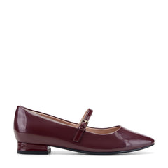 Women Rockport Taren Total Motion Pointy Toe Dress Flats Dark Red