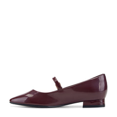Women Rockport Taren Total Motion Pointy Toe Dress Flats Dark Red