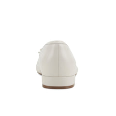 Women Rockport Sadie Square Toe Slip-on Ballet Dress Flats Ivory Leather