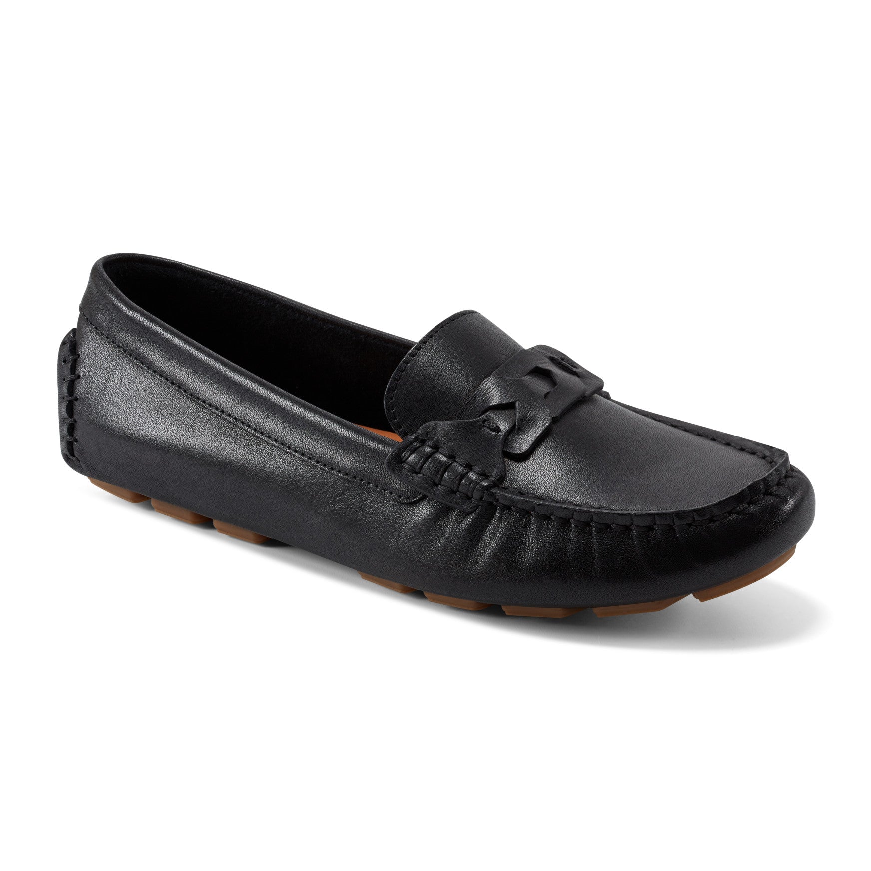 Women Rockport Blara Almond Toe Casual Slip-on Flat Loafers Black