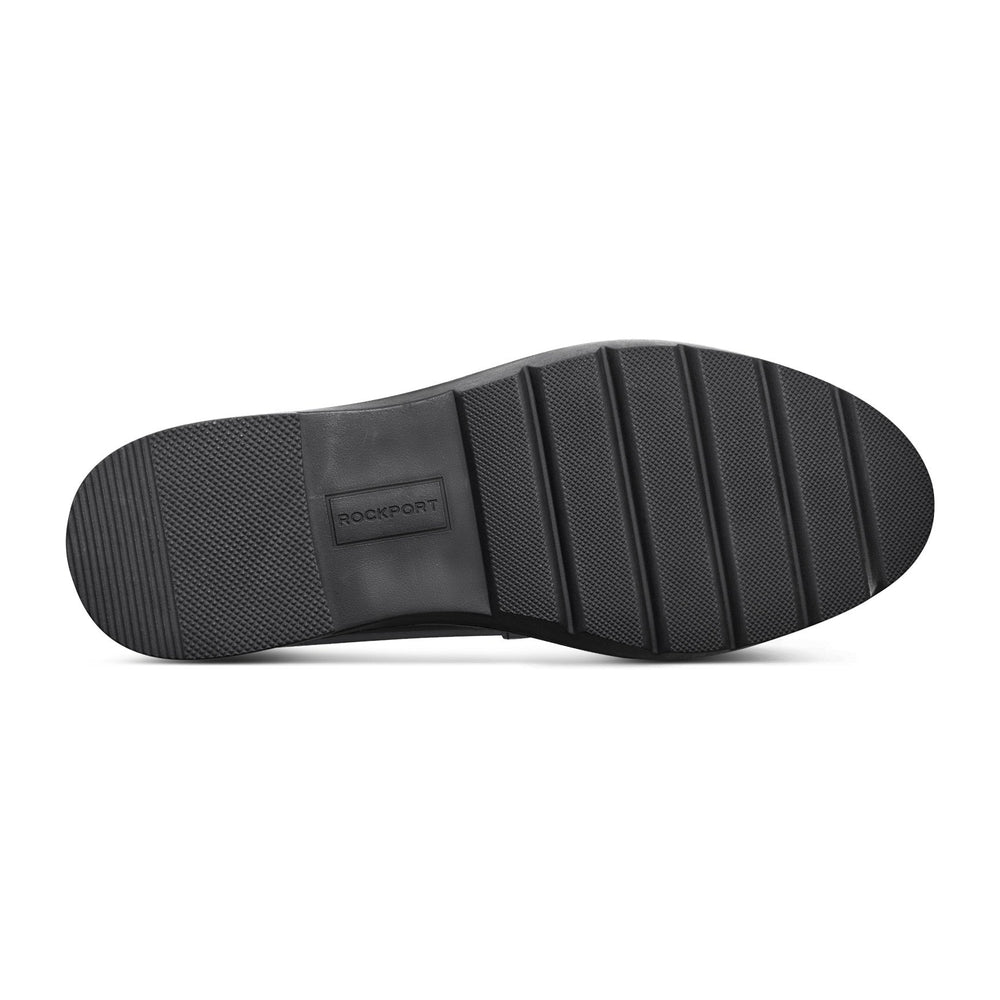 Women Rockport Kiara Tassel Loafers Black Patent