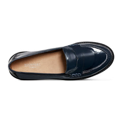 Women Rockport Kacey Penny Loafer Navy Patent