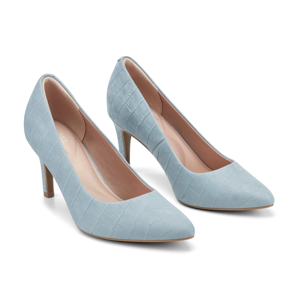 Women Rockport Juliet Total Motion Dress Pumps Light Blue Leather