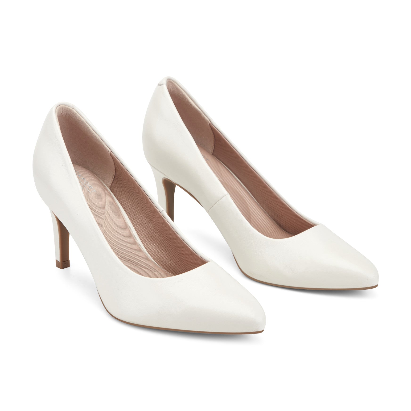 Women Rockport Juliet Total Motion Dress Pumps Ivory Leather
