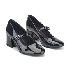 Women Rockport Xena Block Heel Mary Jane Pumps Black